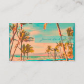 PixDezinesヴィンテージハワイアンビーチシーン 名刺 (裏面)
