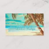 PixDezinesヴィンテージハワイアンビーチシーン 名刺 (裏面)
