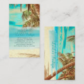 PixDezinesヴィンテージハワイアンビーチシーン 名刺 (正面/裏面)