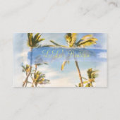 PixDezinesヴィンテージハワイアンビーチシーン 名刺 (裏面)