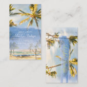PixDezinesヴィンテージハワイアンビーチシーン 名刺 (正面/裏面)