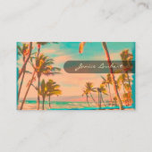 PixDezinesヴィンテージハワイアンビーチシーン 名刺 (裏面)