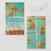 PixDezinesヴィンテージハワイアンビーチシーン 名刺 (正面/裏面)