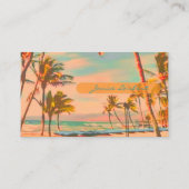 PixDezinesヴィンテージハワイアンビーチシーン 名刺 (裏面)