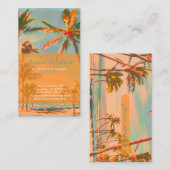PixDezinesヴィンテージハワイアンビーチシーン 名刺 (正面/裏面)