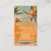 PixDezinesヴィンテージハワイアンビーチシーン 名刺 (正面)