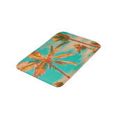 PixDezinesヴィンテージハワイアンビーチ/ティール（緑がかった色） バスマット (アングル)