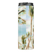 PixDezinesヴィンテージハワイアンビーチ/青 タンブラー (裏面)