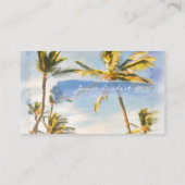 PixDezinesヴィンテージハワイビーチシーン 名刺 (裏面)