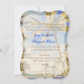 PixDezinesヴィンテージハワイビーチ/コバルト 招待状 (裏面)