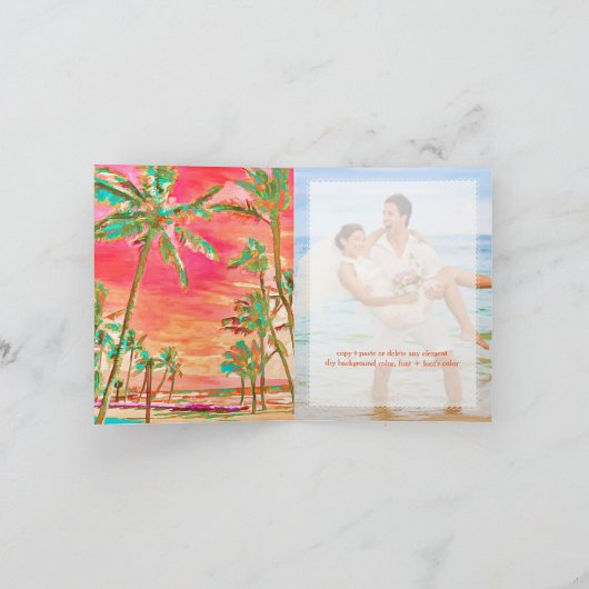 PixDezinesヴィンテージハワイ/ありがとう サンキューカード (内部)