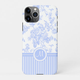 PixDezinesヴィンテージバラトイルコーンフラワーブルーiP iPhone 11Proケース