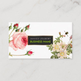 PixDezinesヴィンテージバラ/イラストレーション/リドゥート 名刺