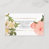 PixDezinesヴィンテージバラ/イラストレーション/Redoute 名刺 (裏面)