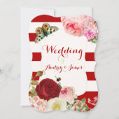 PixDezinesヴィンテージバラ/ペニー/プリムローズ 招待状 (正面)