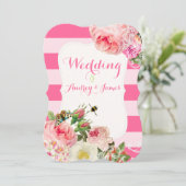 PixDezinesヴィンテージバラ/ペニー/プリムローズ 招待状 (スタンド正面)