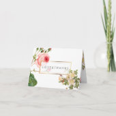 PixDezinesヴィンテージバラ/Redoute/ありがとう サンキューカード (正面)