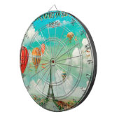 PixDezinesヴィンテージバルーン/エッフェル/パリ ダーツボード (正面右)