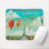 PixDezinesヴィンテージバルーン/エッフェル/パリ マウスパッド (マウス)