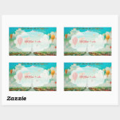 PixDezinesヴィンテージバルーン/エッフェル/パリ 長方形シール (シート)