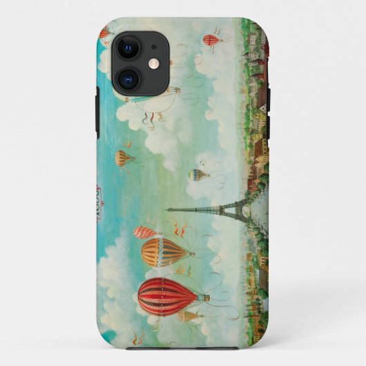 PixDezinesヴィンテージバルーン/エッフェル/パリ Case-Mate iPhoneケース (裏面)