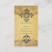 PixDezinesヴィンテージバロックダマスク 名刺 (裏面)