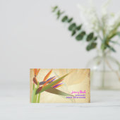 PixDezinesヴィンテージバードオブパラダ♥イ♥ス 名刺 (スタンド正面)