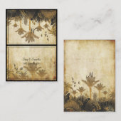 PixDezinesヴィンテージパーム/テント座席表 プレイスカード (正面/裏面)