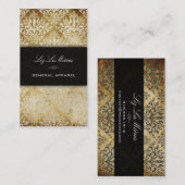 PixDezinesヴィンテージパールエティエンヌヴィンテージダマスク 名刺 (正面/裏面)