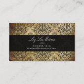 PixDezinesヴィンテージパールエティエンヌヴィンテージダマスク 名刺 (裏面)