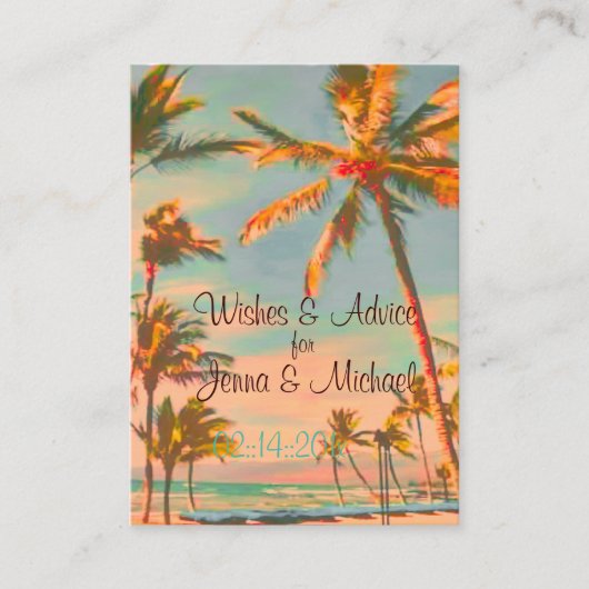 PixDezinesヴィンテージビーチシーンの希望+アドバイス アドバイスカード (正面)