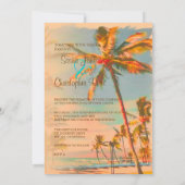 PixDezinesヴィンテージビーチSCENE/HAWAY/石板BLUE 招待状 (裏面)