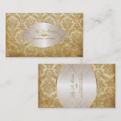 PixDezinesヴィンテージピケ・ダマスク 名刺 (正面/裏面)