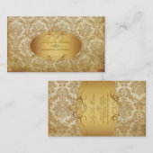 PixDezinesヴィンテージピケ・ダマスク 名刺 (正面/裏面)