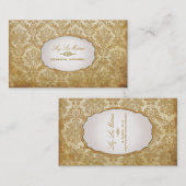 PixDezinesヴィンテージピケ・ダマスク 名刺 (正面/裏面)