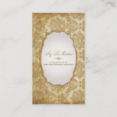 PixDezinesヴィンテージピケ・ダマスク 名刺 (裏面)