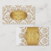 PixDezinesヴィンテージピケ・ダマスク 名刺 (正面/裏面)