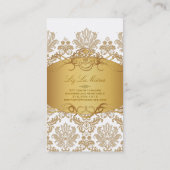 PixDezinesヴィンテージピケ・ダマスク 名刺 (裏面)