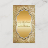 PixDezinesヴィンテージピケ・ダマスク 名刺 (裏面)