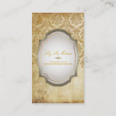 PixDezinesヴィンテージピケ・ダマスク 名刺 (裏面)