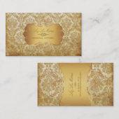 PixDezinesヴィンテージピケ・ダマスク 名刺 (正面/裏面)