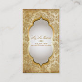 PixDezinesヴィンテージピケ・ダマスク 名刺 (裏面)