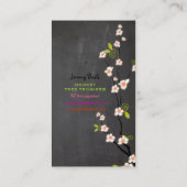 PixDezinesヴィンテージピンクさくらんぼの花♥♥ 名刺 (裏面)