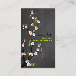 PixDezinesヴィンテージピンクさくらんぼの花♥♥ 名刺