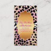 PixDezinesヴィンテージピンクチーター+ゼブラ 名刺 (裏面)