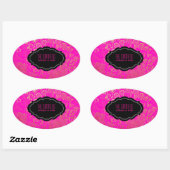 PixDezinesヴィンテージフェイクレース/ DIY背景色 楕円形シール (シート)