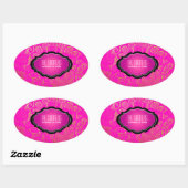 PixDezinesヴィンテージフェイクレース/ DIY背景色 楕円形シール (シート)