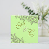 PixDezinesヴィンテージフェイク金ゴールドスワール 招待状 (スタンド正面)