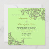 PixDezinesヴィンテージフェイク金ゴールドスワール 招待状 (裏面)