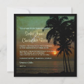 PixDezinesヴィンテージフラのサンセット/ルアウ(ハワイ式宴会) 招待状 (裏面)